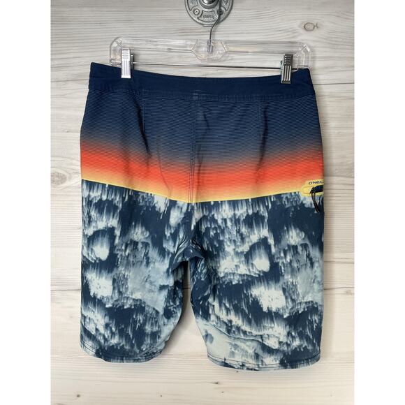 O'Neill Hyperfreak Board Shorts Mens 30 Multicolor Blue Orange Swim Trunks Surf - Picture 6 of 10